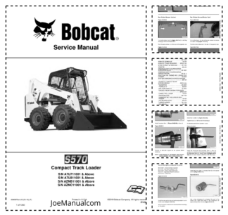 Bobcat S570 Skidsteer Service Manual A7U7 A7U8 AZNB AZNC