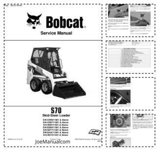 Bobcat S70 Skidsteer Service Manual A3W6 A3W7 B38V B38W B4TY B4UC B5Y2
