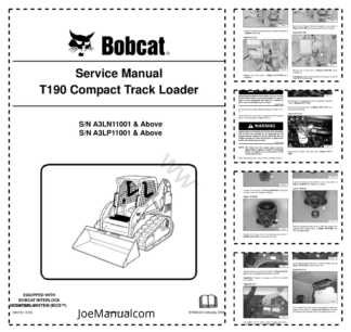 Bobcat T190 Compact Track Loader Service Manual A3LN A3LP
