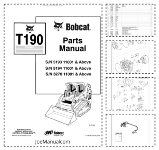 Bobcat T190 Turbo Compact Track Loader Parts Catalog 5193 5194 5270