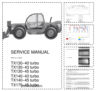 CASE TX130 TX140 TX170 turbo Telehandler Service Manual 9-93660