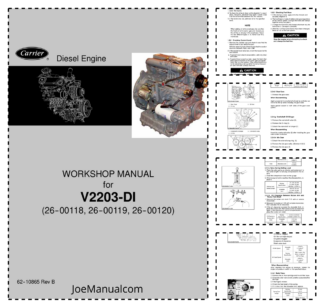 Carrier V2203-DI Engine Workshop Manual SN 4A0001