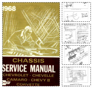 Chevrolet Chevelle Camaro Chevy II Corvette Chassis Service Manual 1968