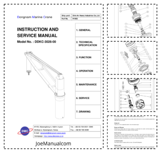 DMC DDKC-3026-00 Crane Operators and Service Manual