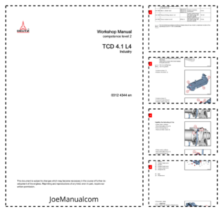 Deutz TCD 4.1 L4 Engine lvl 2 Workshop Manual 03124344