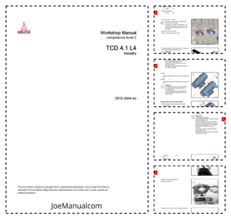 Deutz TCD 4.1 L4 Industry Engine Workshop Manual Lvl 2
