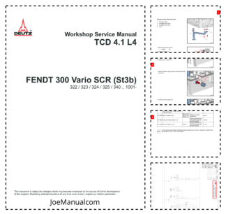 Deutz TCD 4.1 L4 for Fendt 300 Series Vario SCR St3b Engine Workshop Manual