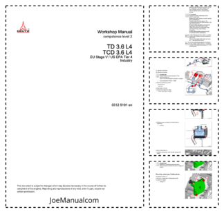 Deutz TD TCD 3.6 L4 EU Stage V Tier 4 Engine lvl 2 Workshop Manual 03125191