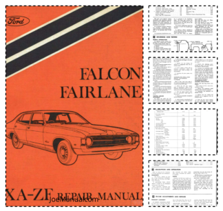 Ford Falson Fairlane XA-ZF Repair Manual