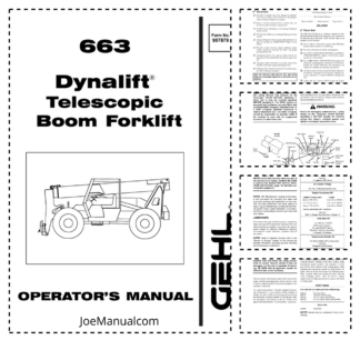 GEHL 663 Dynalift Telescopic Forklift Operators Manual