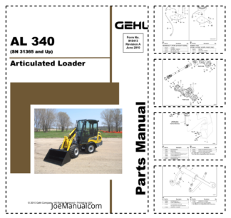 GEHL AL 340 Articulated Loader Parts Catalog SN 31365 and UP