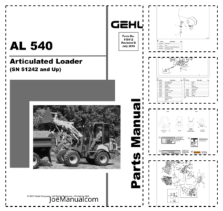 GEHL AL 540 Artuculated Loader Parts Catalog SN 51242 and UP