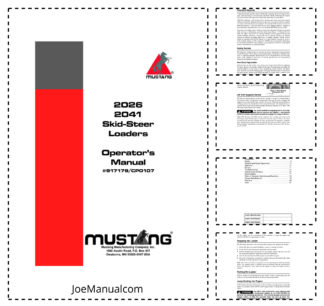 GEHL Mustang 2026 2041 Skidsteer Operators Manual