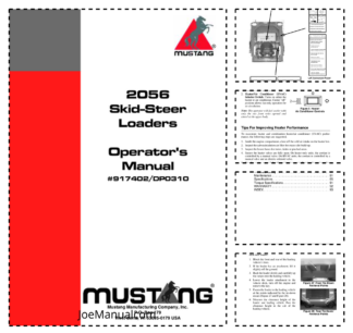 GEHL Mustang 2056 Skidsteer Operators Manual