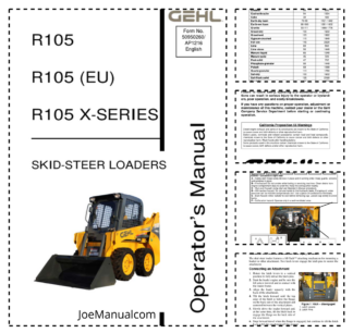 GEHL R105 X-Series EU Skidster Operators Manual