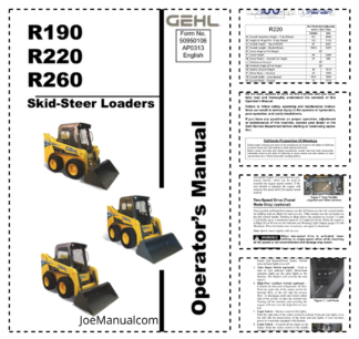 GEHL R190 R220 R260 Skidsteer Operators Manual
