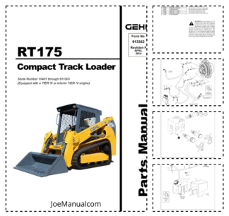 GEHL RT175 Track Loader Parts Catalog SN from 10401 through 811000