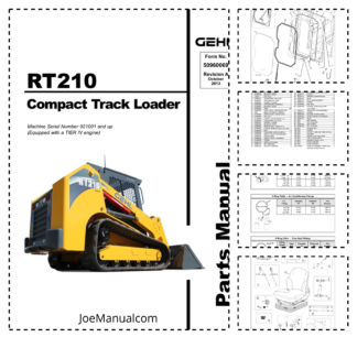 GEHL RT210 Track Loader Parts Catalog SN 921001 and UP