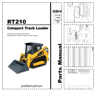 GEHL RT210 Track Loader Parts Catalog SN from 20601 through 921000