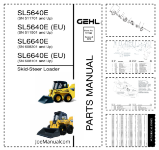 GEHL SL5640E SL6640E EU Skidsteer Parts Catalog