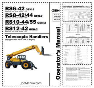 Gehl RS6-42 RS8-42 RS10-44 55 RS12-42 GEN 2 Telescopic Handlers Operators Manual