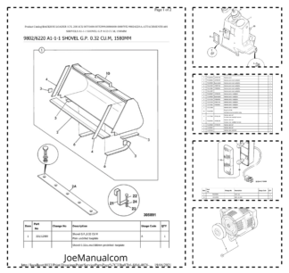 JCB 1CX 208 Backhoe Loader Parts Catalog 9802/6220 SN 00751600-00752999 00806000-00807552