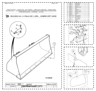 JCB 3CX Backhoe Loader Parts Catalog 8712/0010