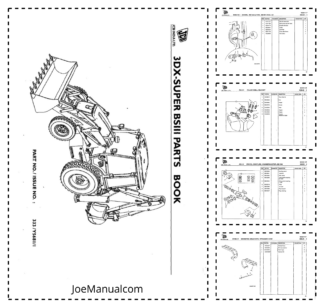 JCB 3DX Super BS III Backhoe Loader Parts Catalog 333-Y5681-1