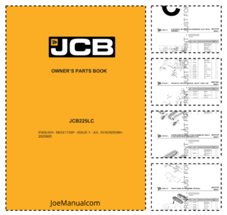 JCB JCB225LC Excavator Operators Manual 9820/1735P-1 SN M2928386-2928885