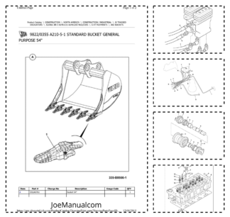 JCB JS200LC Excavator Parts Catalog 9822/0355