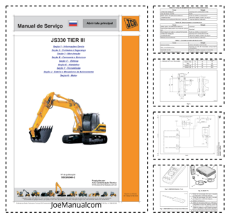 JCB JS330 Tier III Excavator Service Manual 9803/6540-2 PT