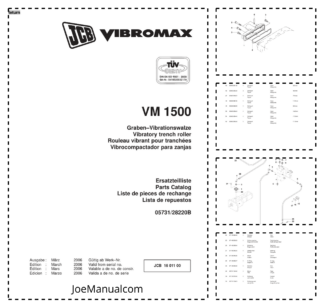 JCB VM1500 Vibratory Trench Roller Parts Catalog 05731/28220B