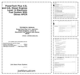 John Deere 4.5L 6.8L PowerTech Engine Technical Repair Manual lvl 14 CTM320