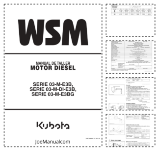 Kubota 03-M-E3B 03-M-DI-E3B 03-M-E3BG Series Engine Workshop Manual ES