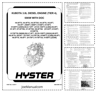 Kubota 3.8L Diesel Engine Tier 4 Service Manual