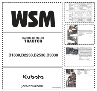 Kubota B1830 B2230 B2530 B3030 Tractor Workshop Manual ES