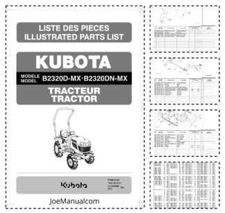 Kubota B2320D-MX B2320DN-MX Tractor Parts Catalog