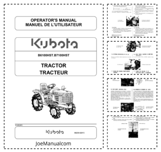 Kubota B6100HST B7100HST Tractor Operators Manual
