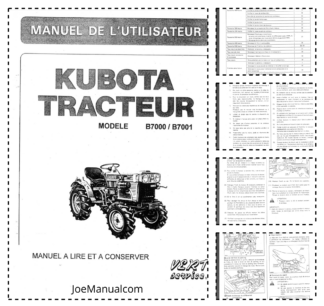 Kubota B7000 B7001 Tractor Operators Manual ES
