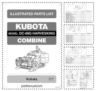 Kubota DC-68G Harvesking Combine Parts Catalog