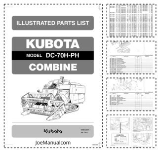 Kubota DC-70H-PH Combine Parts Catalog