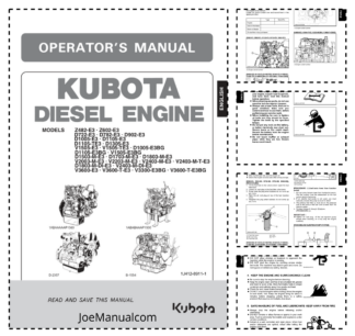 Kubota E3 Series Diesel Engines Operators Manual