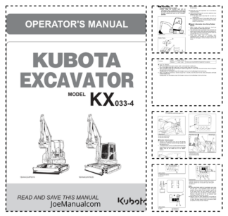 Kubota KX033-4 Excavator Operators Manual