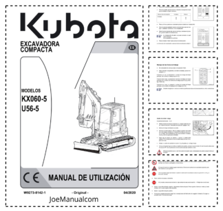 Kubota KX060-5 U56-5 Excavator Operators Manual ES