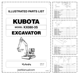 Kubota KX080-3S Excavator Parts Catalog