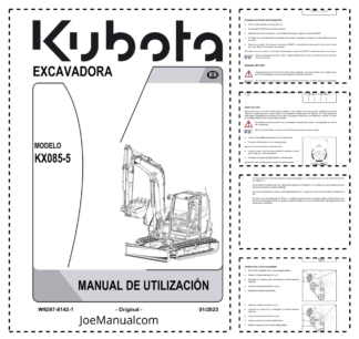 Kubota KX085-5 Excavator Operators Manual ES