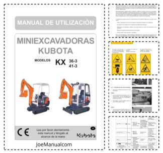 Kubota KX36-3 KX41-3 Excavator Operators Manual ES