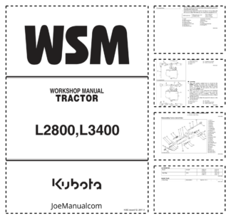 Kubota L2800 L3400 Tractor Workshop Manual