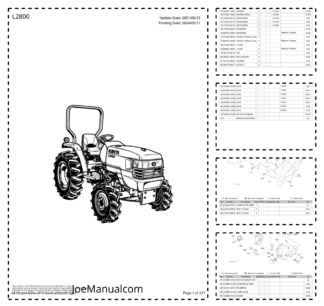 Kubota L2800 Tractor Parts Catalog