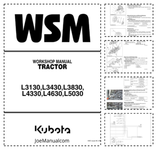 Kubota L3130 L3430 L3830 L4330 L4630 L5030 Tractor Workshop Manual